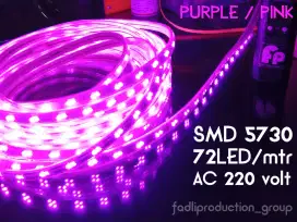 Lampu LED Selang SMD 5730 High Quality PURPLE / PINK 72LED/meter