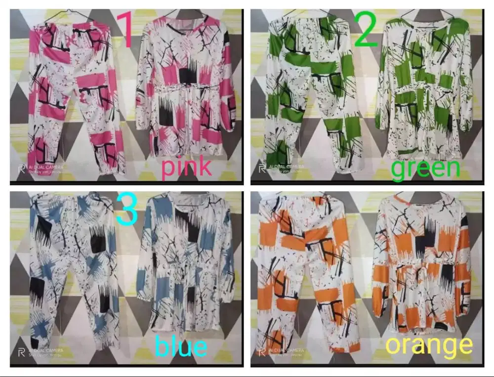 Jersey kaos baju setelan nagita abstrak