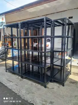 rak besi warna hitam siap kirim bandung kota