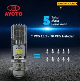 LAMPU MOTOR LED BEBEK MATIC MOTOR AYOTO M2B AC DC HI LO