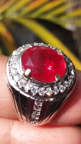 Jual Batu Cincin Permata Red Delima Ruby HQ Cutting Top