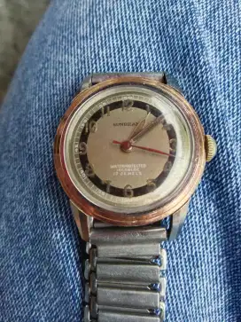 Jam Sunbeam ring emas Swiss manual