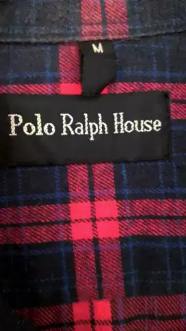 KEMEJA FLANEL LENGAN PANJANG PRELOVED LIKE NEW NO MINUS! POLO RALPH