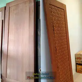 Pintu ukiran kayu jati &Ulin Borneo