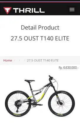 Sepeda MTB Thrill Oust Elite 140T