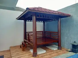 Gazebo kayu kelapa, gazebo kayu jati