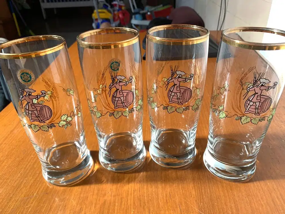 4 PCS SASAKI GLASS Made In JAPAN