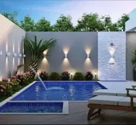 RUMAH NYSMAN + KOLAM RENAH PRIBADI DI PTB PONDOK KELAPA DUREN SAWIT