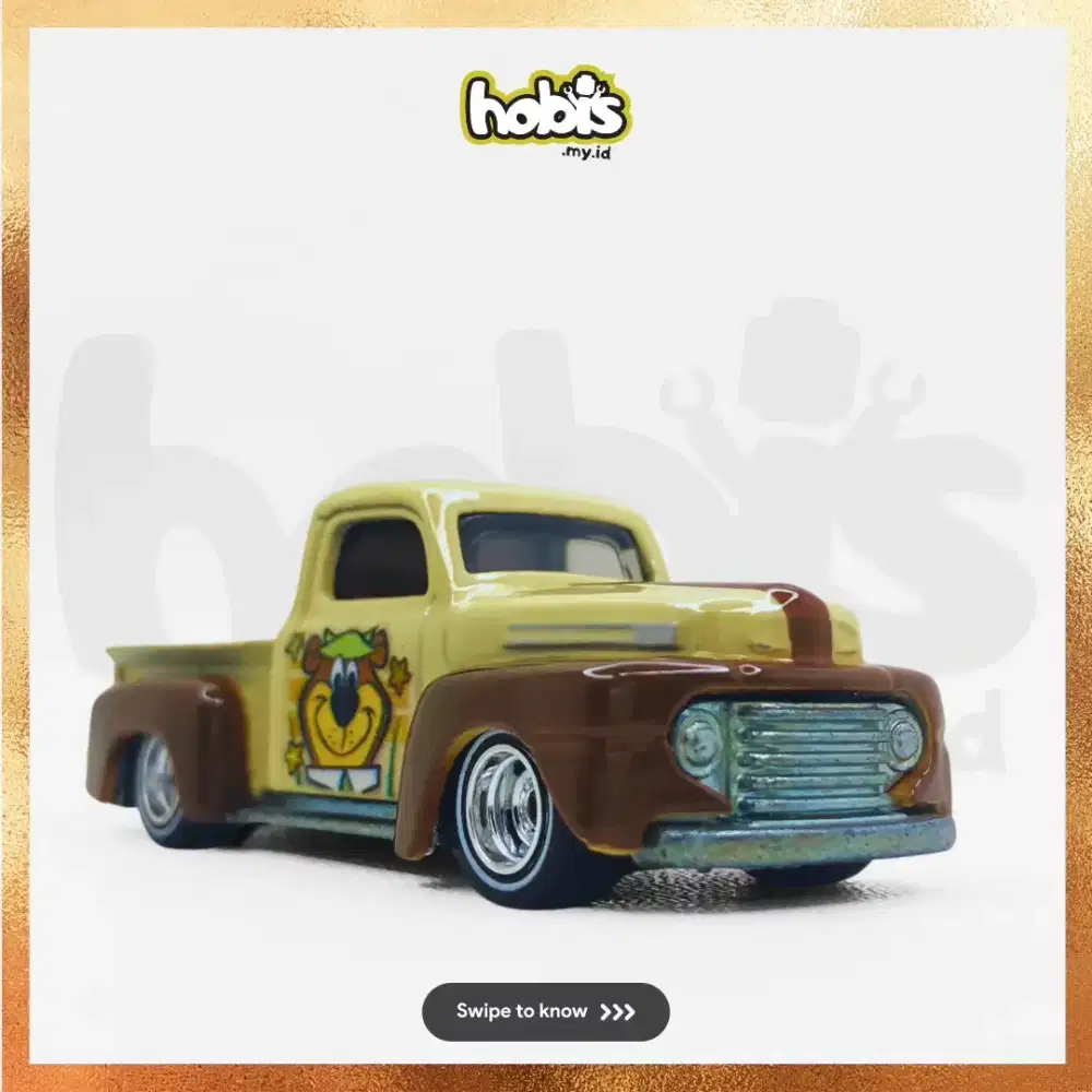 Diecast HotWheels Premium Ford F1 Pickup Hanna-Barbera Yogi Bear Loose