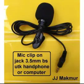 Mic klip Clip On Jepit YouTuber Vlog