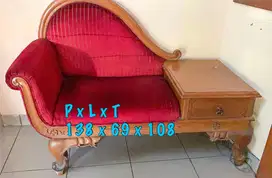 Sofa ukir bahan kayu jati