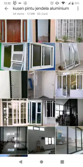 Jendela kaca buka samping atas bawah engsel Siap Ready  deu73