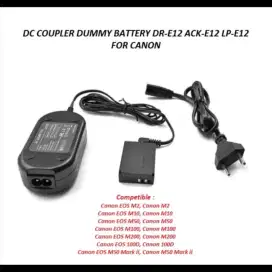 Dummy Baterai DC Coupler DR-E12 For Canon LP-E12