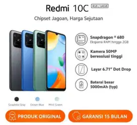 Xiaomi Redmi 10C 4/128GB Garansi Resmii