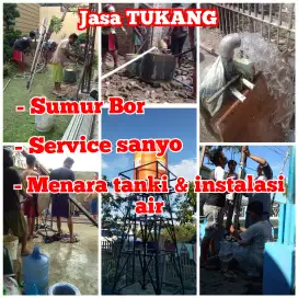 Tukang service pompa & sumur bor 100m