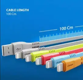 Kabel Data Vivan iphone/lightning Kabel Pipih/gepeng