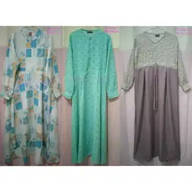 paket 3 gamis murmer adem motif no jadul gamis harian