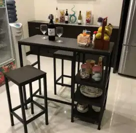 AWET Meja makan meja bar mini bar kitchen island