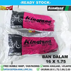 Ban Dalam Sepeda 16 x 1.75 / 1.90 / 2.00 Kingland Lipat Mini Anak