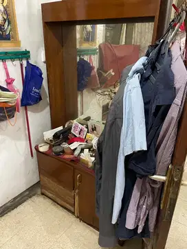 Meja rias vintage 1980 kayu