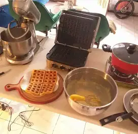 Cetakan Waffle, Alat Panggang Cuisinart Griddle GR - 4N 5in1