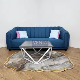 Sofa London 3 Seater Navy Blue Cash & Credit | VENIA FURNITURE