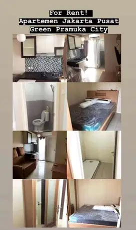 Apartemen SYARIAH Green Pramuka PEMILIK 2 kamar, tahunan, tower hijau