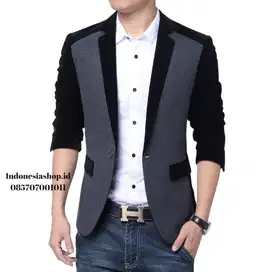 Slimfit Blazer Comby Grey