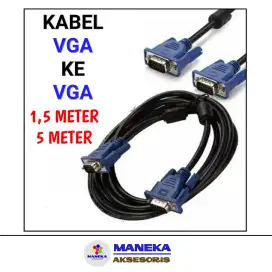 Kabel Vga to Vga Male To Male 1,5 1.5 5 Meter 1,5m 1.5m 5m 1,5 m 1.5 m