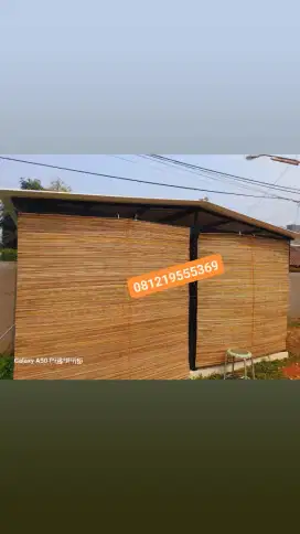 Tirai bambu pelepah sawit
