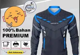 Jersey kaos baju sepeda runing blue Printing