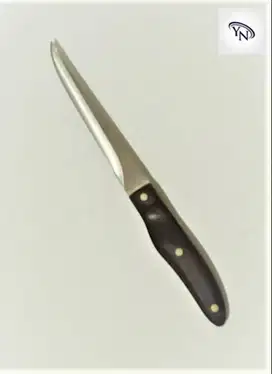 Pisau Steak Stainless Steel Brown Wood Knife Original