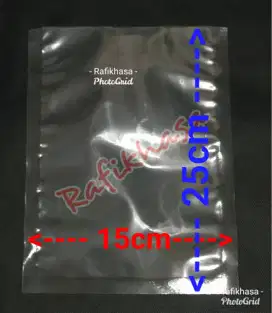 Plastik vacuum 15 x 25 cm polos non embos