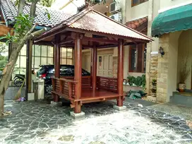 gazebo saung taman kayu kelapa tangerang