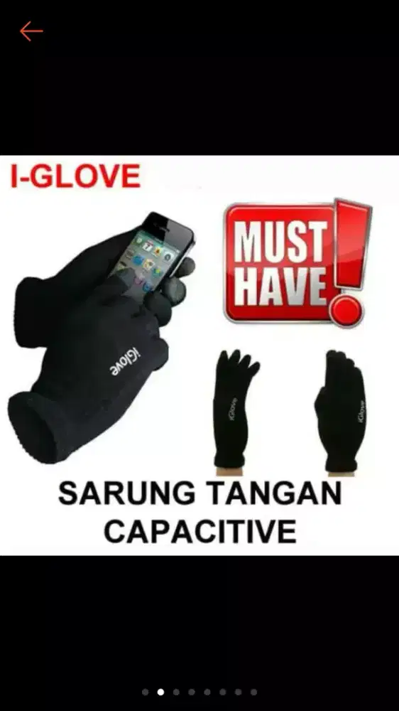 SARUNG TANGAN MOTOR GOJEK GRAB 
IGLOVE TOUCH SCREEN GL100 / I GLOVE