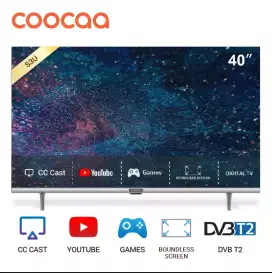 SmartTV Coocaa 40 FHD Bezelles YouTube Digital WiFi Grs 3th (BARU)