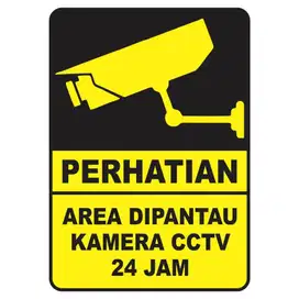 Stiker Peringatan Pantauan Area Diawasi CCTV, Stiker CCTV