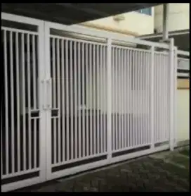 Pintu pagar lipat,pintu pagar dorong