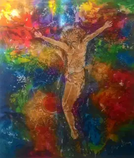 LUKISAN KAIN BATIK TULIS JESUS (100% NEW ORIGINAL)