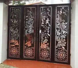 Pagar dorong / lipat / sliding - laser cutting metal