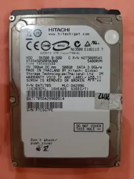 Hitachi HTS545050B9A300 500GB SATA 3.0 Gb/s 2.5 HDD