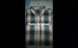 Kemeja Polo kotak hijau coklat