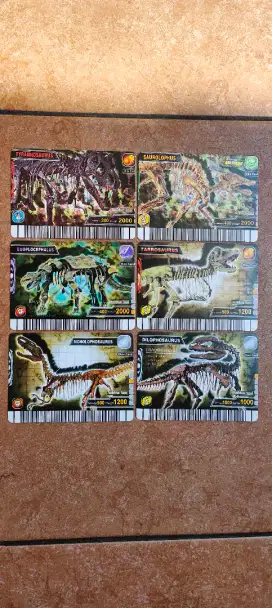 Paket kartu Sega Dinoking Skeleton series 6pcs