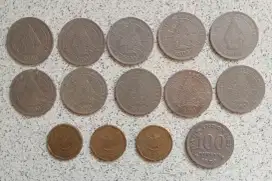 Dijual uang koin kuno tahun 1973-1996 nego