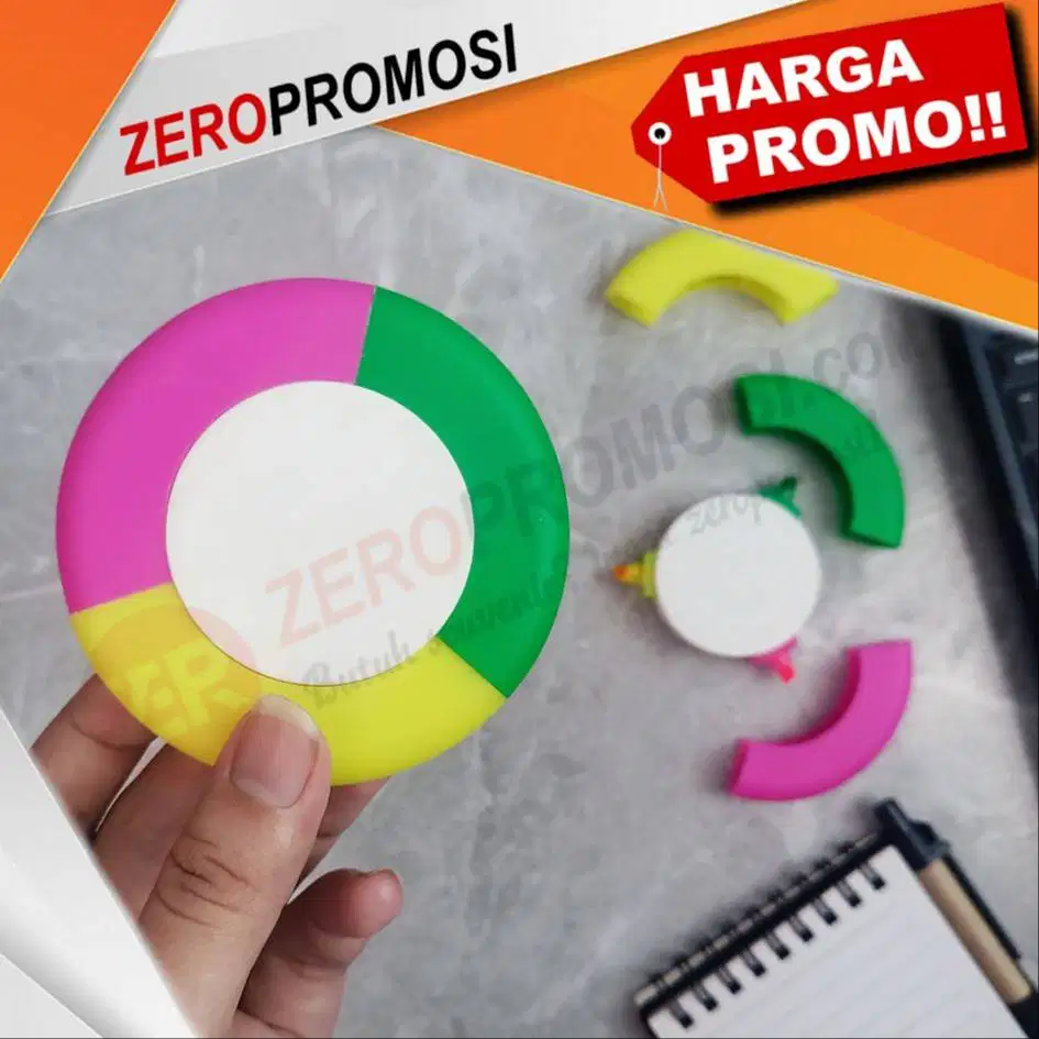 Multicolor Warna Pastel Highlighter Set isi 3 Warna