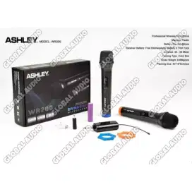 Mic Micropon Wireless Ashley WR 200, Double mic, suara empuk &jernih