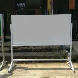 Papan tulis Glassboard standing magnet ukuran120x180