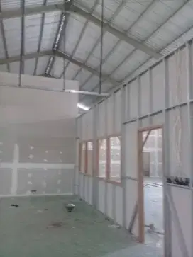 Partisi kalsiboard/ gypsum ruangan kantor / rumah