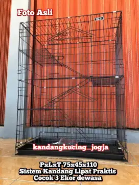 KANDANG KUCING TINGKAT 3 JUMBO