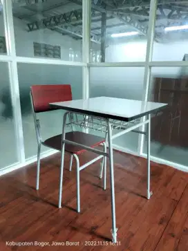 Meja kursi sekolah single seat